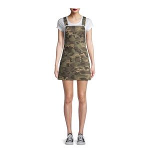 NWT No Boundaries Camo Overall Pinafore Dress